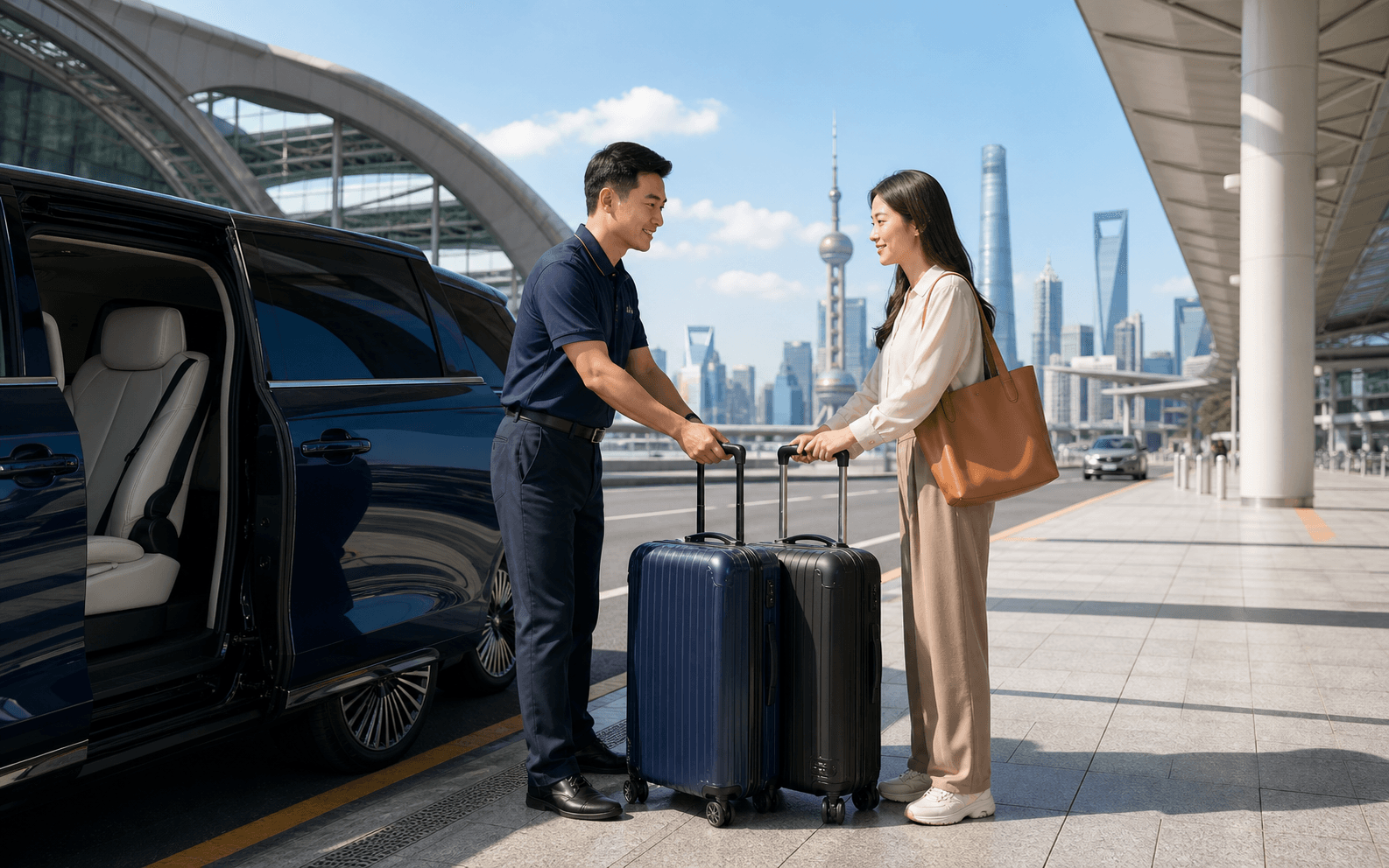 Airport bag handover
